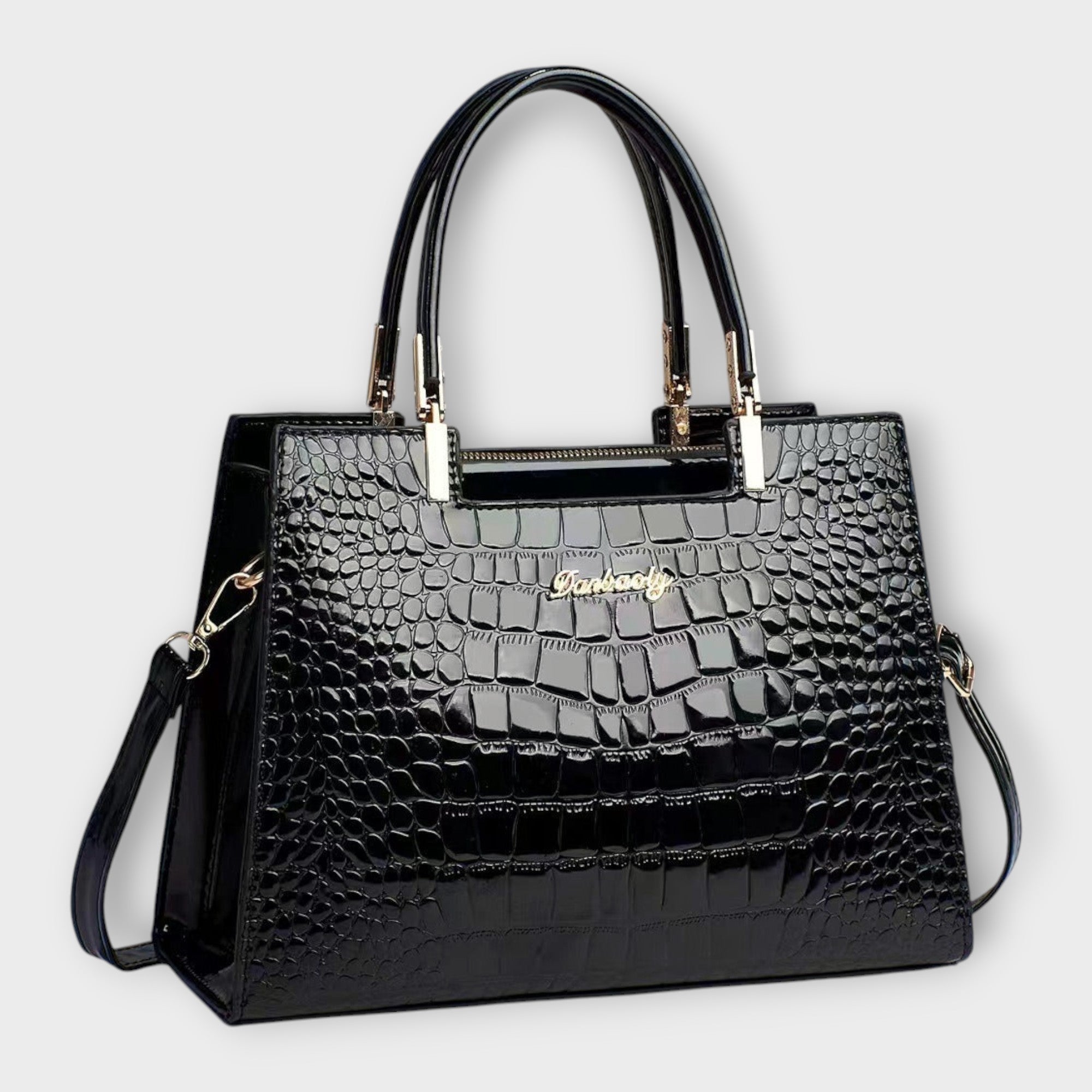 Olívia - Shiny Crocodile Skin Pattern Handbag