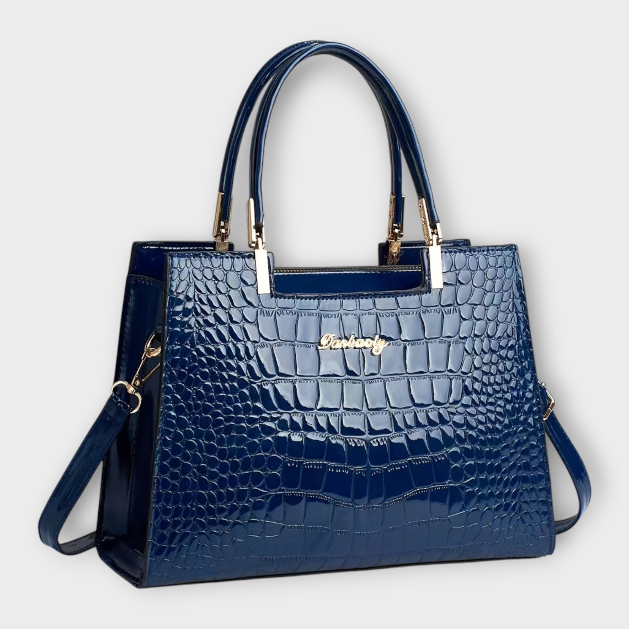 Olívia - Shiny Crocodile Skin Pattern Handbag