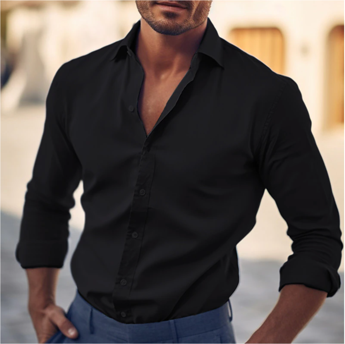 Simon™ | Modern Fit Long Sleeve Shirt