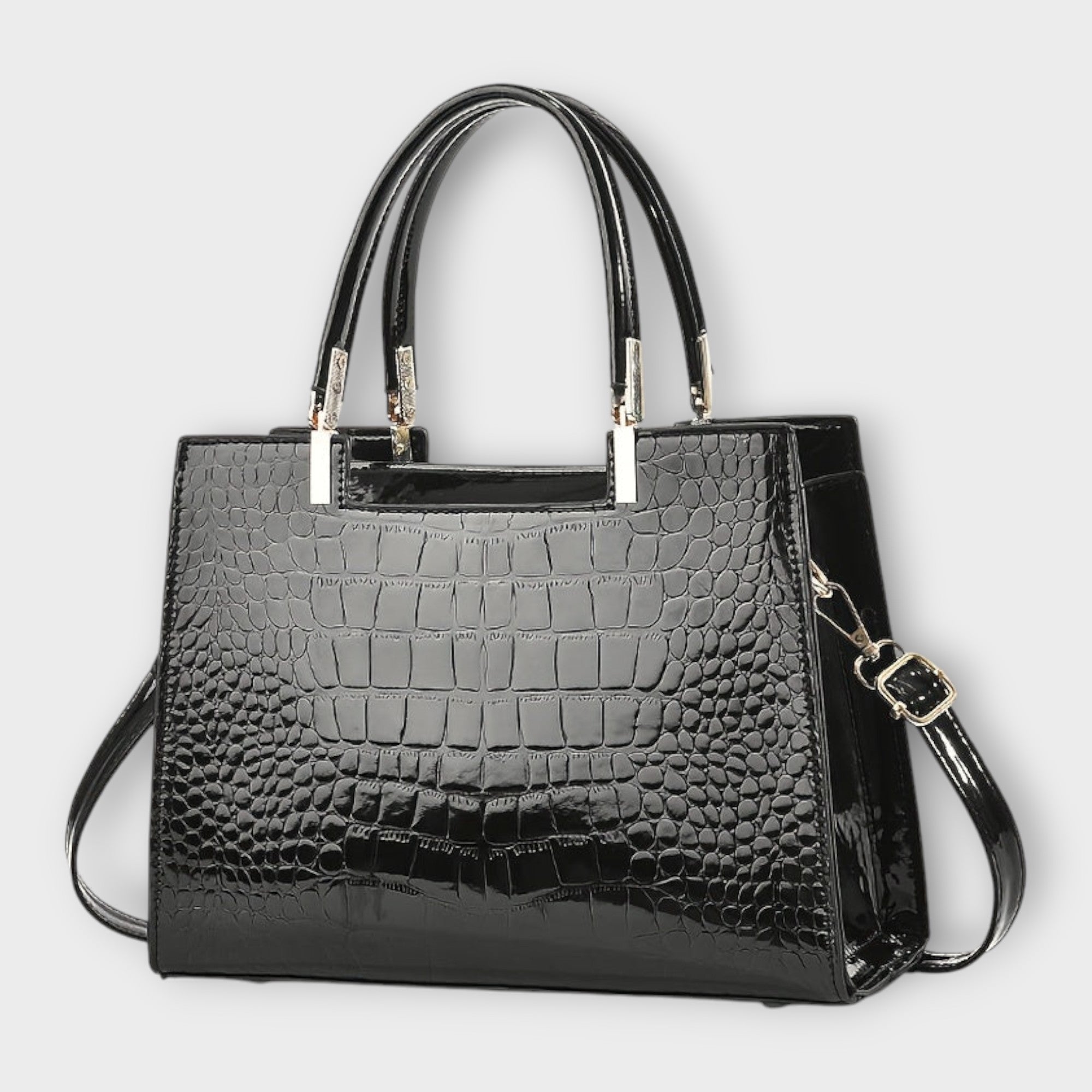 Olívia - Shiny Crocodile Skin Pattern Handbag