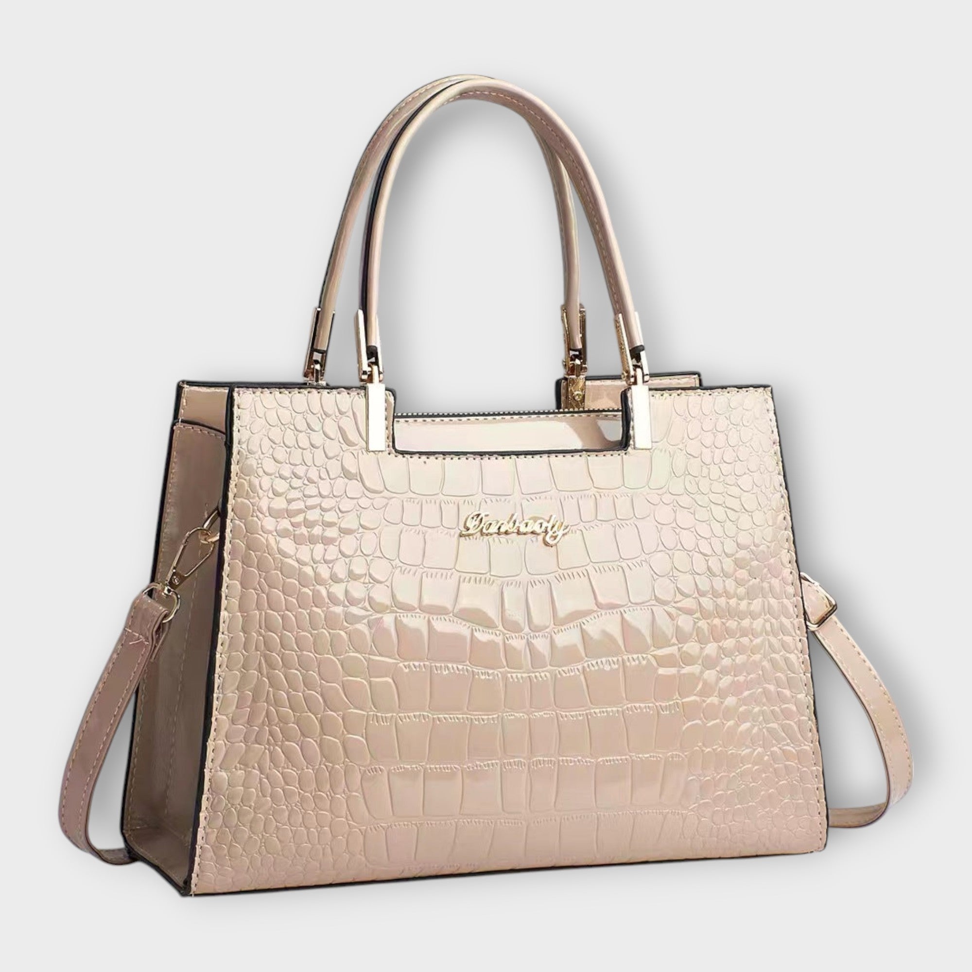Olívia - Shiny Crocodile Skin Pattern Handbag