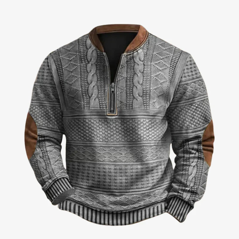 Lucas™ | Soft Cotton Cable Knit Quarter-Zip Jumper
