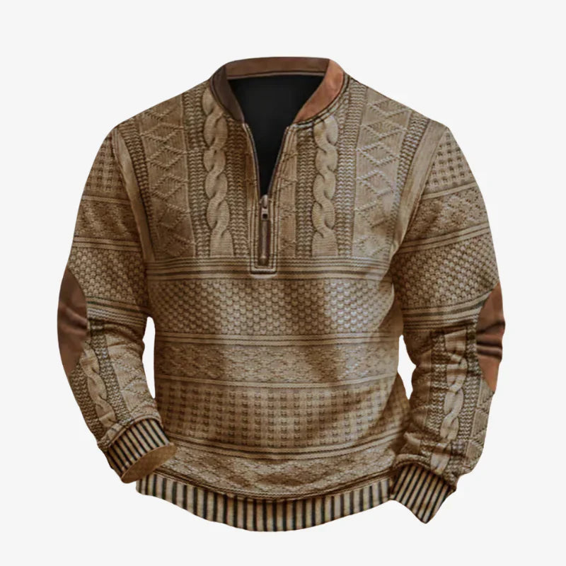 Lucas™ | Soft Cotton Cable Knit Quarter-Zip Jumper