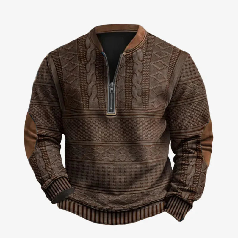 Lucas™ | Soft Cotton Cable Knit Quarter-Zip Jumper