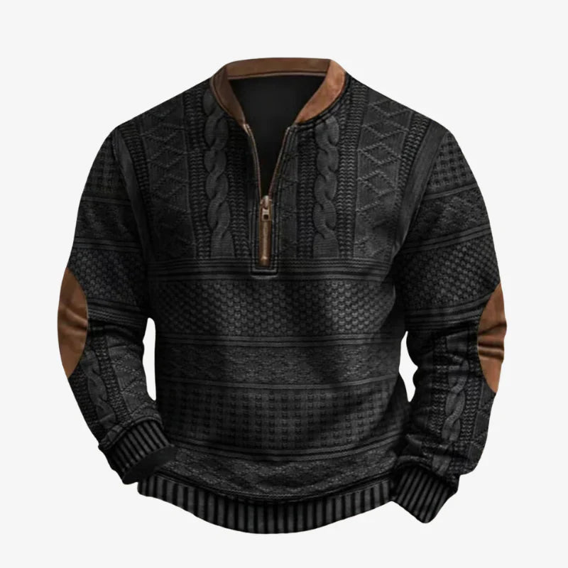 Lucas™ | Soft Cotton Cable Knit Quarter-Zip Jumper