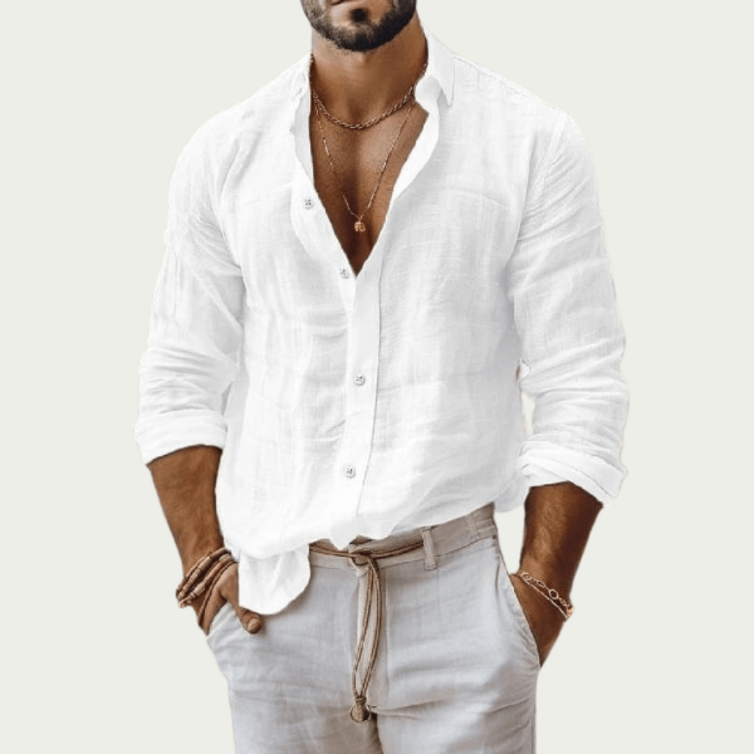 Barrett™ | Cotton Linen Long Sleeve Shirt