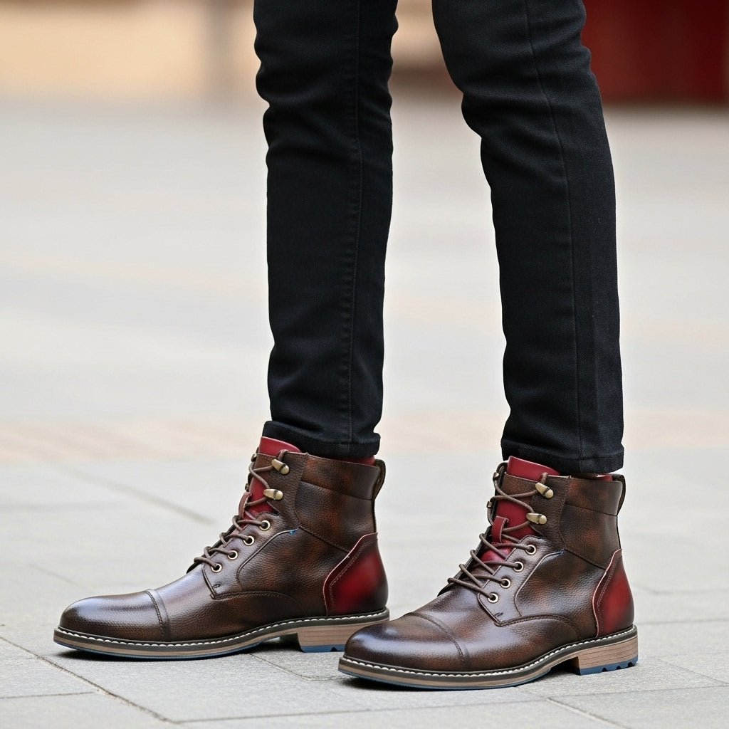 Ethan™ | Artisan Leather Oxford Boots